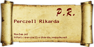 Perczell Rikarda névjegykártya